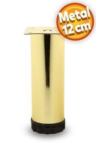 Resim Badem10 Akça Ayarlanabilir Metal 12 Cm Gold Mobilya Kanepe Koltuk Baza Yükseltici Destek Ayağı Ayakları 