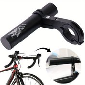 Resim 10cm/4" Bisiklet Gidon Uzatma Braketi - Ağır Hizmet Tipi, Araçsız Montaj, Yol, Dağ ve Hibrit Bisikletlerle Uyumlu - Siyah Aerodinamik Uzantı, Stabilite ve Uyumluluk için Bisiklet Aksesuarları, Şık Metalik Tasarım, Sağlam Yapı 