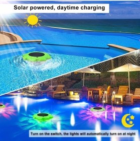 Resim Cloud011 Rgb Güneş Enerjili Havuz Işığı Blue 1 Adet Bağımsız Yüzer Ip68 Bahçe Dekor 