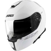 Resim Axxis Gecko Sv Solid Gloss Pearl White Çene Açilir Motosiklet Kaski-49211 