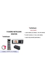 Resim Netelsan 9 Daire Diafon Set 9 Daire Diafon Paket 4.3 Ekran 