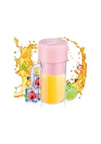 Resim Kangvka Usb Şarjlı El Tutanlı Blender 340ml Pil Li 22000rpm Ev Kullanıma Mini Meyve Suluk Blender Ip67 Pembe 