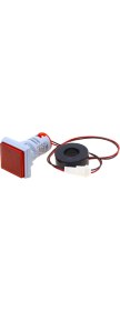 Resim 22MM Dijital Voltmetre-Ampermetre Kare Ac 60-500V 0-100A Kırmızı 