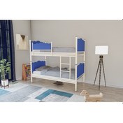 Resim Metalia Metalia Gm 122 Yaprak Ahşaplı Ranza Krem - Mavi 