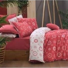 Resim Sarev Merlot Fancy Poplin Pamuk King Size Nevresim Takımı 