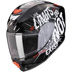 Resim Scorpion EXO-JNR Air Boum Kapalı Çocuk Motosiklet Kaskı Siyah / Beyaz 