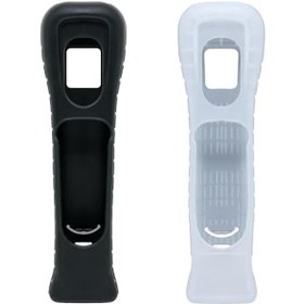 Resim yueton Nintendo Wii Motion Plus Uzaktan Kumanda için 2 adet Siyah ve Beyaz Yedek Genişletilmiş Silikon Koruyucu Kılıf 