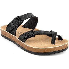 Resim Muya Anny Anatomik Taban Kadın Terlik Nubuk Siyah 