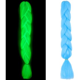 Resim Fosforlu Neon Örgülük Saç Esperer 100 Gr. / Bebek Mavisi - Sxsr-571348 Karışık - Çok Renkli 