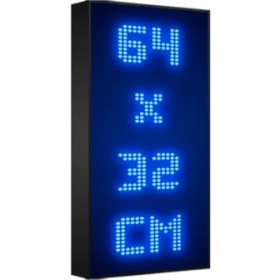 Resim Depo Tabela Reklam Mavi Kayan Yazı LED Tabela 64 x 32 cm Tek Taraflı Depo Reklam Tabela 