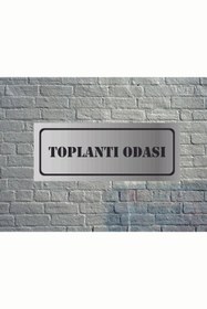 Resim GÜNEŞ LAZER Dekoratif Toplantı Odası Yazılı Yönlendirme Levhası Gold Aynalı Pleksi 