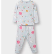 Resim Defacto Kız Bebek Pijama Takımı Uzay Baskılı Uzun Kollu Penye Üst Uzun Alt E9479a525aube61 Mavi 