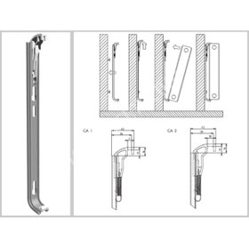 Resim yeni Yaylı Radyatör Konsolu - 90 Cm Yükseklik Panel Için Montaj Askısı 1 Adet 