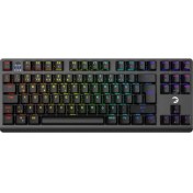 Resim GamePower Eva 7 60M Mekanik Kablolu, 2.4Ghz, Bluetooth 3 Mod Blue Switch Türkçe Q 88 Tuş USB RGB Gaming Klavye - 3 Yıl Garantili 