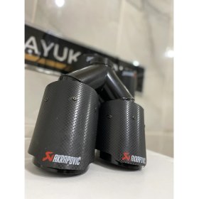 Resim Akrapovic Karbon Egzoz Ucu Çift Çıkışlı 90 MM Sağ-Sol Set --Mayukdizayn-- 