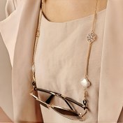 Resim Kadınlar İçin Elegant Camellia Gözlük Zinciri, Çinko Alaşım Anti-Slip Moda Gözlük Tutucu, Okuma Gözlüğü ve Parti Giysisi için Profesyonel Tema Aksesuarı 