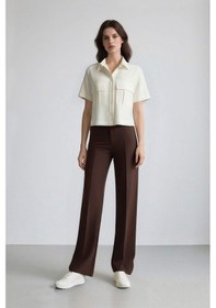 Resim DeFacto Crop Cepli Tensel Kısa Kollu Gömlek C4784AX25SPER105 