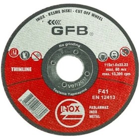 Resim GFB 2351 180*1,6 İnox Metal Kesici Taş 10'lu 