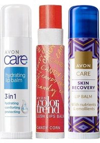 Resim Avon Care Nemlendirici + Skin Recovery + Color Trend Lush Candy Corn Dudak Balmı 3'lü Set 