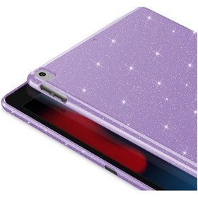 Resim İpad 10.2 2021 9.nesil Simli Parlak Görünümlü Uyumlu Zore Tablet Koton Kılıf-pembe Tablet Kılıfı 