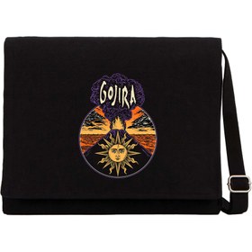 Resim Gojira Design Siyah Kanvas Postacı Çantası - Siyah 