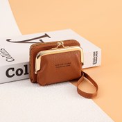 Resim Grefay Kadınlar için Şık Sentetik Deri Cüzdan - Çıkarılabilir Bilek Kayışı ve Öpücük Düğmeli Kapatma, Çok Bölmeli Fermuarlı Bozuk Para Cüzdanı, Kartlar, Nakit, Makyaj İçin - Japon-Kore Tasarımı, Günlük Aksesuar, Dokulu Yüzey 