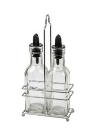 Resim 2 Li Set Yağdanlık Takımı Cam Yağlık Sirkeli 200 Ml Metalik Gri 