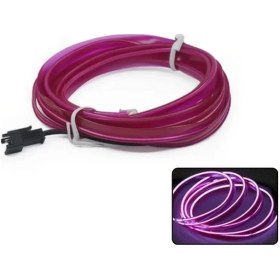 Resim Oldfriend 1 Adet 5m Usb Led Neon Şerit Mor Işık Araç İçi Dekorasyon Parti Aydınlatma 