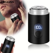 Resim MIGUAN Erkekler için Dijital Ekranlı ve USB Hızlı Şarj Özellikli Elektrikli Tıraş Makinesi, %100 Islak/Kuru Kullanım, Ergonomic Tutuş, Şarj İndikatörü Ultra Taşınabilir Şnursuz Jilet Lityum-Iyon Pil Kompakt & Seyahat için hafif Hassas Açık Beji Güvenli İslak/Kuru tıraşlama USB Destekli Bir Tuş İle Kumanda Batarya Durumu Ve Şarj Statüsü İçin Dijital ekran, Şık Siyah Desen Evdeki kullanım İçin idealdır 
