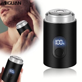 Resim MIGUAN Erkekler için Dijital Ekranlı ve USB Hızlı Şarj Özellikli Elektrikli Tıraş Makinesi, %100 Islak/Kuru Kullanım, Ergonomic Tutuş, Şarj İndikatörü Ultra Taşınabilir Şnursuz Jilet Lityum-Iyon Pil Kompakt & Seyahat için hafif Hassas Açık Beji Güvenli İslak/Kuru tıraşlama USB Destekli Bir Tuş İle Kumanda Batarya Durumu Ve Şarj Statüsü İçin Dijital ekran, Şık Siyah Desen Evdeki kullanım İçin idealdır 