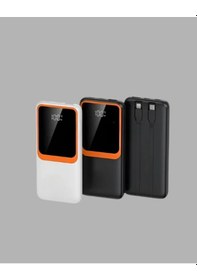 Resim Powerbank 10000 Mah Çift Usb Çıkışlı, Type-c Girişli, Şık Beyaz Tasarım renkli 