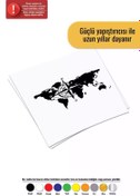 Resim Genel Markalar Pusulalı Dünya Haritası Sticker Oto Motor Laptop Duvar Folyo Sticker 50 X 30 Cm 
