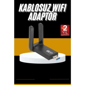 Resim Pilelistore- Mbps Wifi Alıcı Kablosuz Wifi Adaptörü Çift Band Çift Antenli 