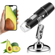 Resim Elde Taşınır Dijital Mikroskop, 1600x Büyütme Endoskop Mini Kamera 8 Led Işıkları 