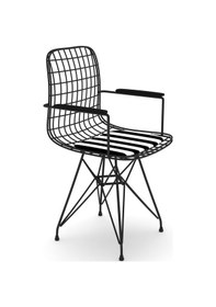 Resim Knsz kafes tel sandalyesi 1 li mazlum syhtuan kolçaklı ofis cafe bahçe mutfak 