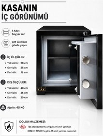 Resim U.S.F Ev ve Ofis Büro Tipi Altın Nakit Silah Çelik Para Kasası 