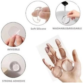 Resim Şeffaf Silikon Mobilya Ve Kapı Durdurucu Darbe Pedi 6 Lı Çok Renkli 