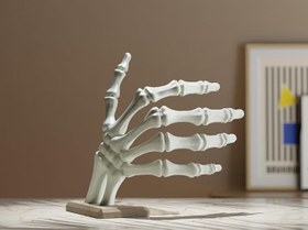 Resim HOUSETREND Dekoratif İskelet El Kitaplık kitap tutucu kitaplık dekorasyonu hediye sevimi şakacı biblo figür Skeleton Hand Bookstop 