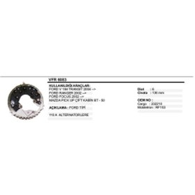 Resim Diot Tablası Ford Transıt V184/ranger/focus/mazda 