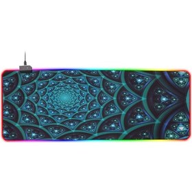 Resim Renkli Rgb Işıklı Mouse Pad Ayarlanabilir Rgb Arka Aydınlatmalı Mouse Pad Kaymaz Kauçuk Oyuncu Mouse Pad Mavi 800 300 4mm 