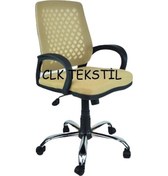 Resim Clk-06 Fileli Petek Ofis Büro Bilgisayar Koltuğu Sandalyesi Krom Ayak 
