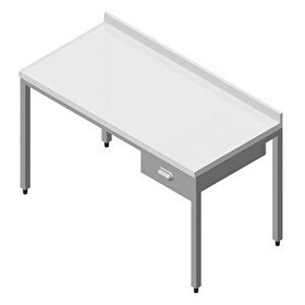 Resim Öztiryakiler Çalışma Tezgahı Polietilen Tablalı Tek Çekmeceli 160x60 CM 