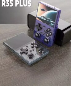 Resim R35S 3.5 inç IPS Ekran Retro Handheld Video Oyunu Konsolu Mini Video Oynatıcı +20000 Oyun 