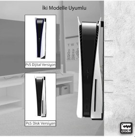 Resim Ps5 İçin Duvar Standı Ve Masa Altı Montaj Standı Yerden Tasarruf Rahat Hava Akışı 
