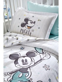 Resim Özdilek Bebe Mickey Tek Kişilik Disney Lisanslı Nevresim Takımı Goodnight 