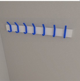 Resim Hepsi3boyutlu Modern Duvar & Kapı Kanca Askılık - 7 Adet Mavi Kanca Askılık - Model No : 1 Mavi 