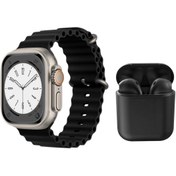 Resim BYRTECH Watch Ultra 2 T80 Ultra 2 Akıllı Saat 2. Nesil Tws I12 Bluetooth Kulaklık I?kili Paket 