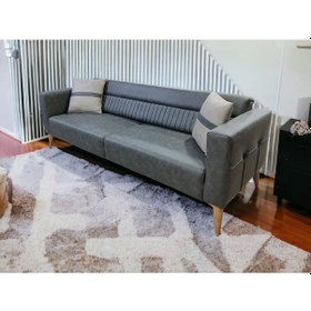 Resim Mimoza Üçlü Koltuk Nubuk Antrasit 