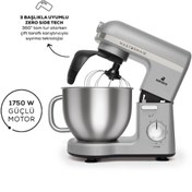 Resim Karaca Mastermaid Chef Pro Çift Kollu Stand Mikser Cool Gray 1750 W 