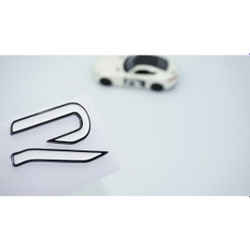 Resim R Line Yeni Nesil Bagaj Beyaz Logo Arma Volkswagen İle Uyumlu 